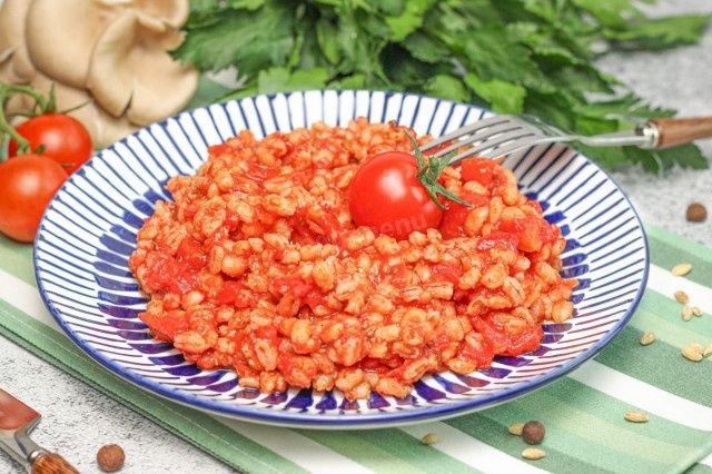 Томатное перлотто: как создать идеальное блюдо с перловкой и томатом
