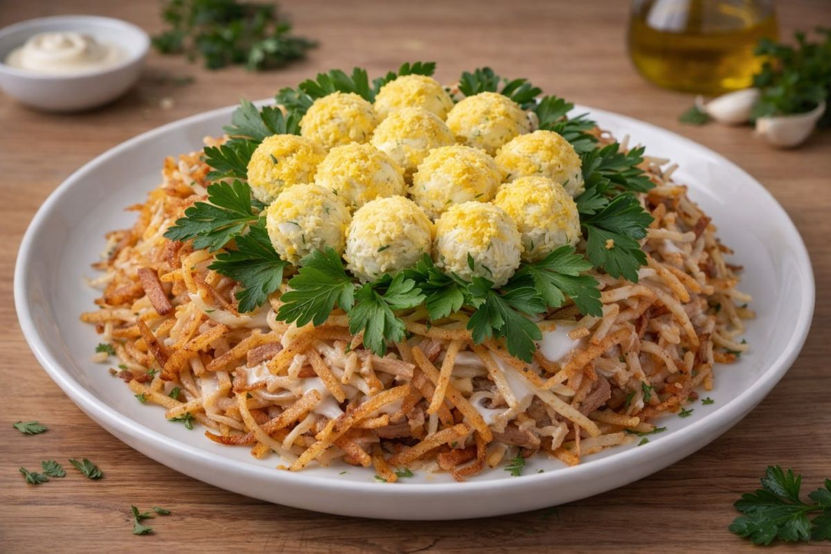 Волшебство на вашем столе: салат «Кукушкино гнездо»