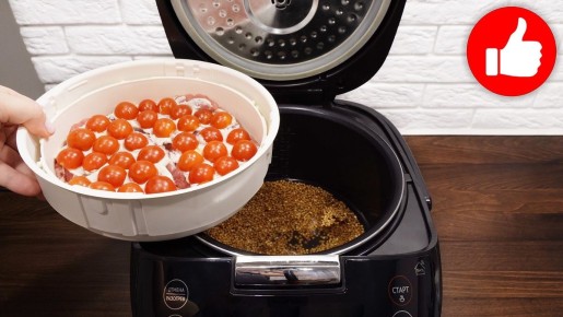 Изысканный обед: Свинина на пару с гречкой в мультиварке