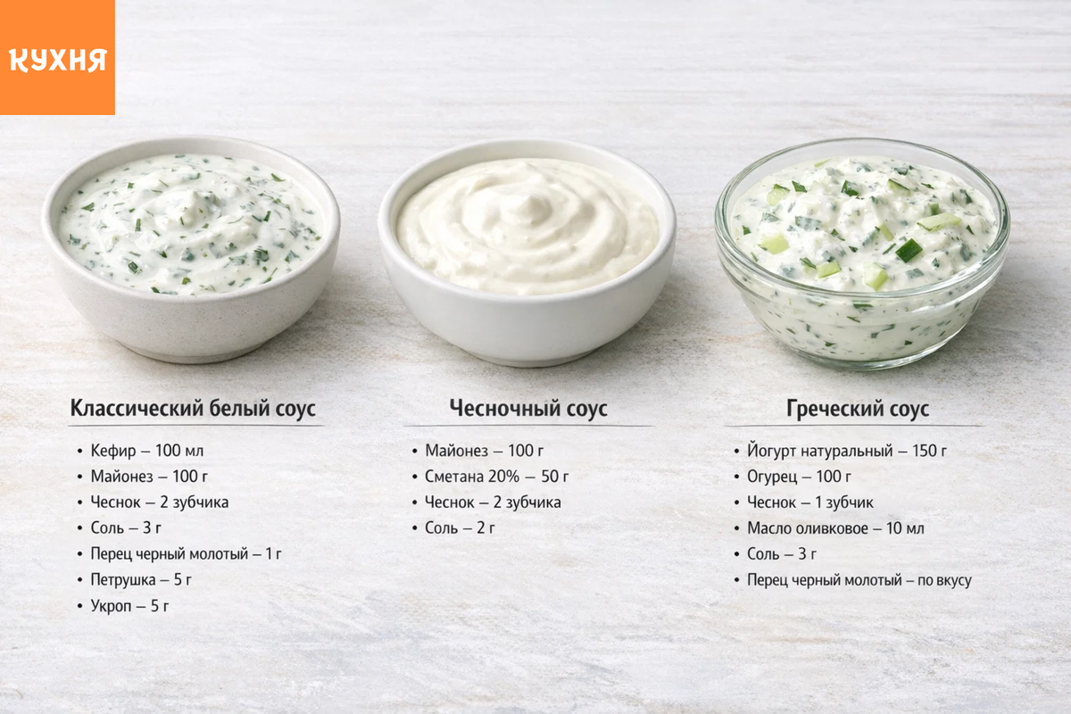 Три незаменимых соуса для вашей шаурмы