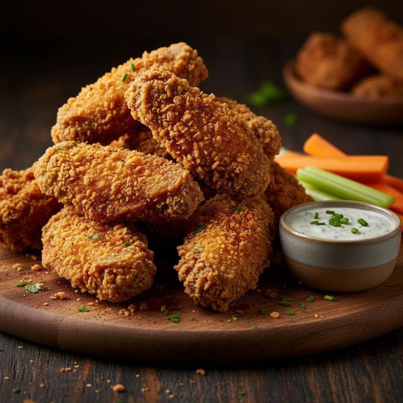 Куриные крылышки в хрустящей панировке: идеальное угощение для любой вечеринки