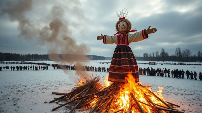 Священник осудил традицию сжигания чучела на Масленицу