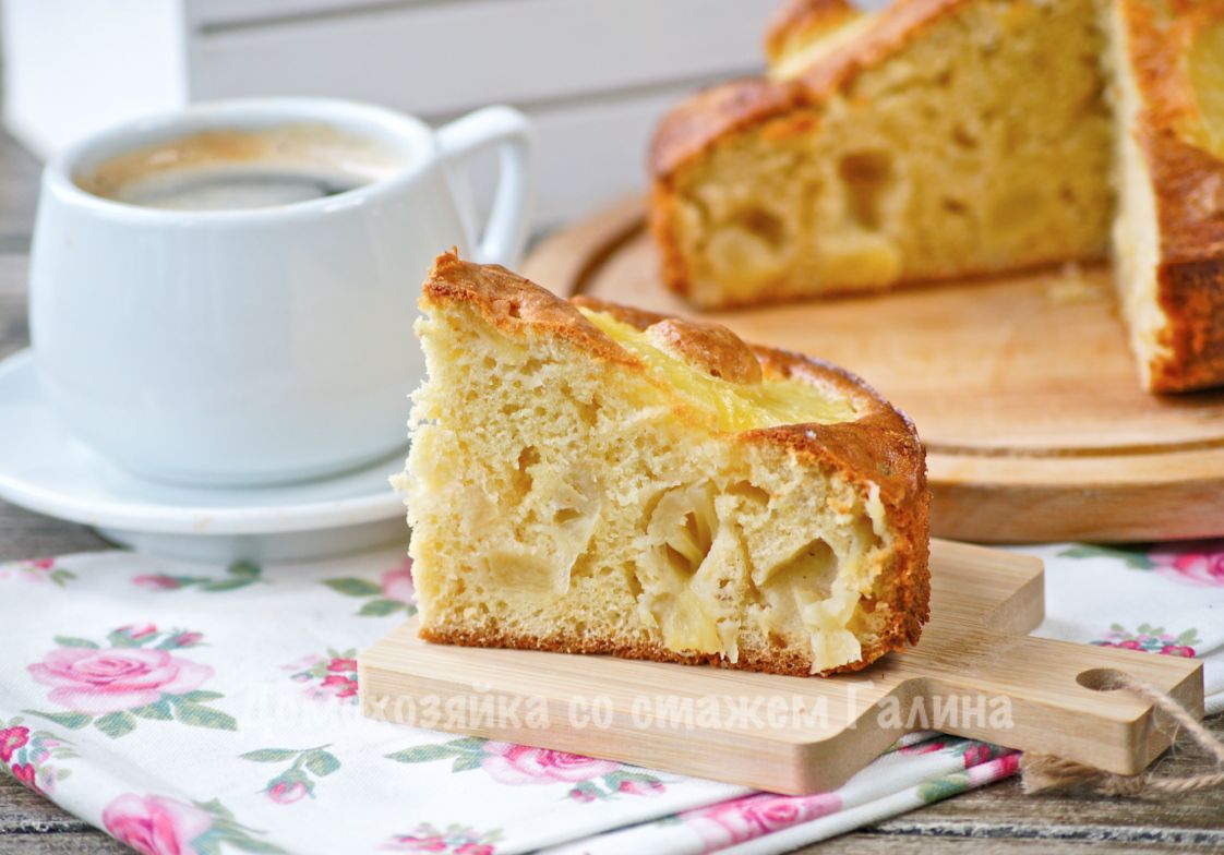 Экзотическая шарлотка с ананасами