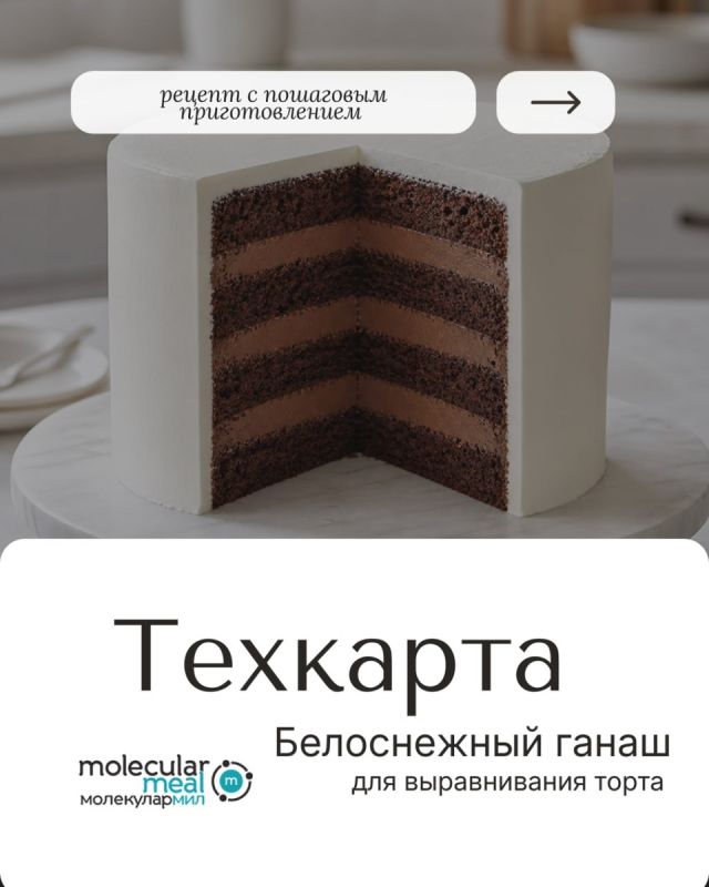 Белоснежный ганаш: идеальный рецепт для выравнивания тортов